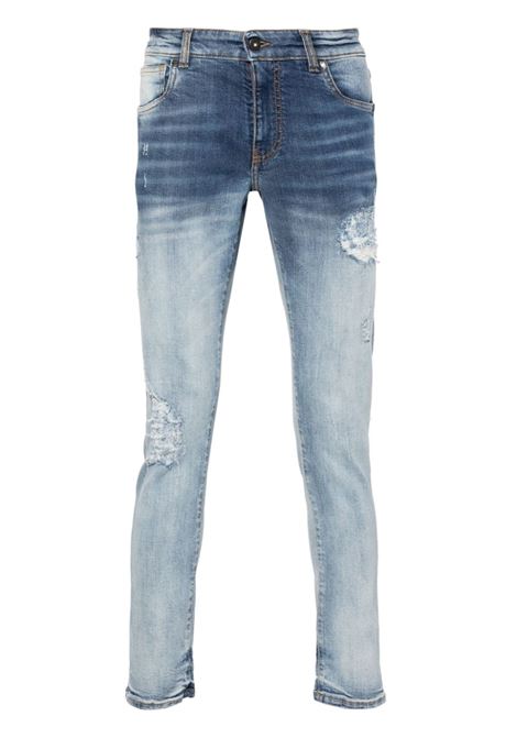 Blue distressed ripped skinny jeans Salvatore santoro - men SALVATORE SANTORO | Trousers | 46377USTRNGTRS